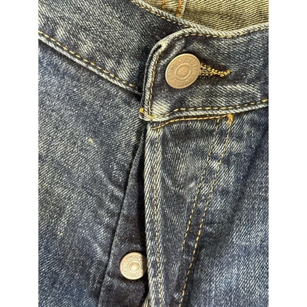 Polo Ralph Lauren Varick Slim Straight Jeans 35 x 32 Blue Jean‎ Denim Distressed